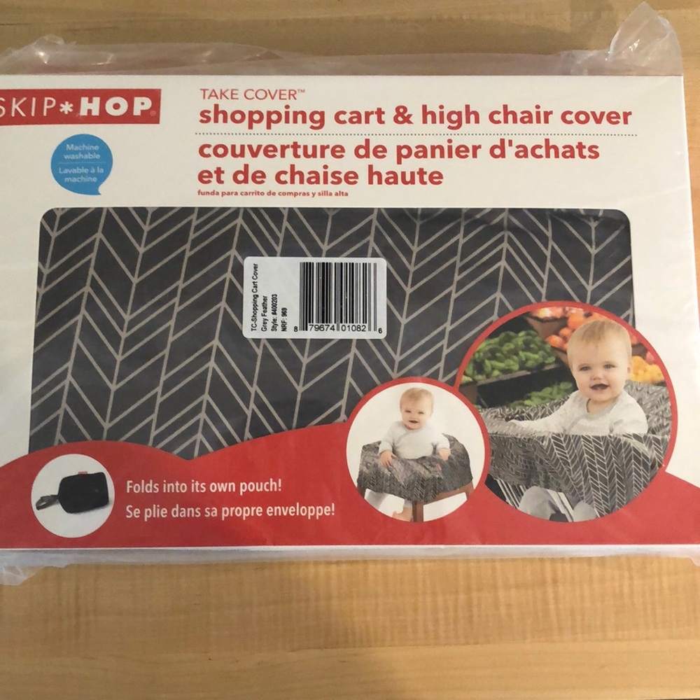 Shopping cart and high chair cover